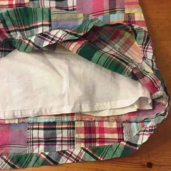 L.L. Bean plaid patchwork A-line skirt women 8 petite - Picture 3 of 8